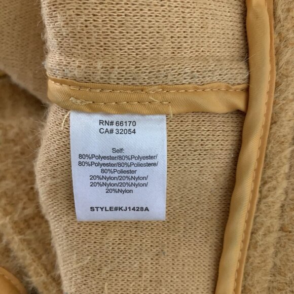 Greylin Mustard Yellow Boucle Button Front Jacket XL Cozy Fall Shacket Style - Picture 5 of 5